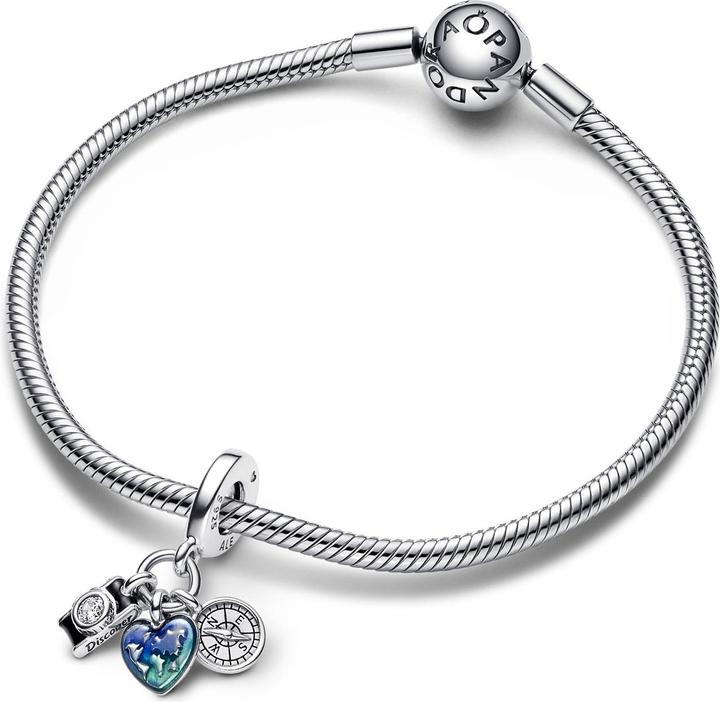Image du produit Pandora Caméra Coeur & Boussole Triple (Argent 925)