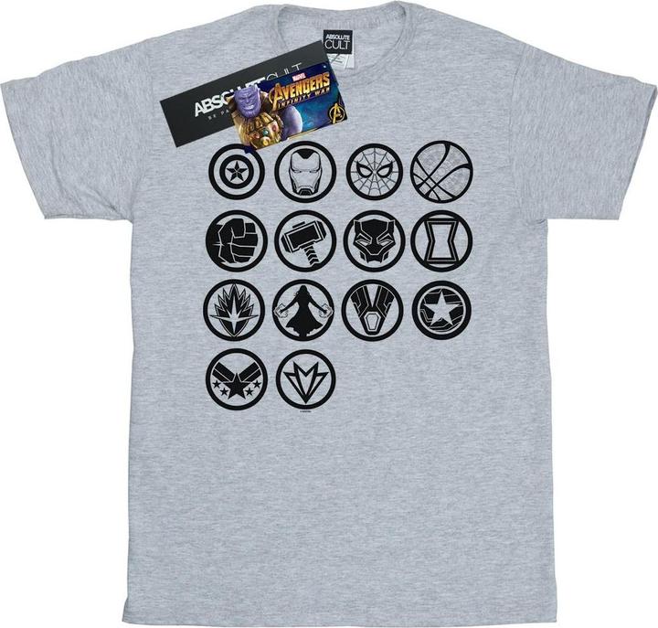 Actual product image Mens Avengers Infinity War Icons Assemble T-Shirt (L)