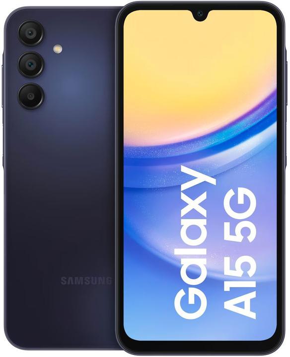 Produktbild Samsung Galaxy A15 5G (128 GB, Black, Blue, 6.50", Dual SIM, 50 Mpx, 5G)