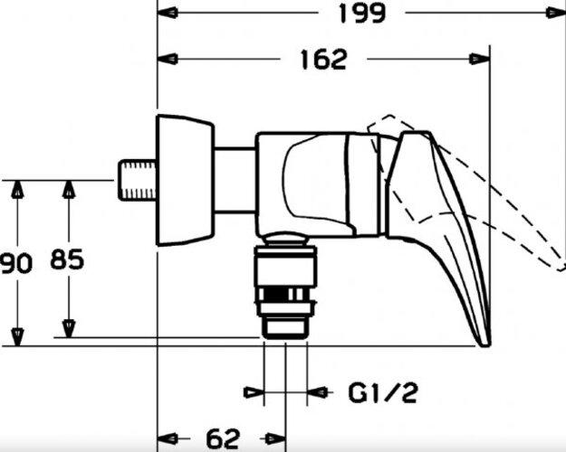 Immagine prodotto Hansa Armaturen GmbH Miscelatore a leva per doccia Hansamix a vista con attacco S cromato