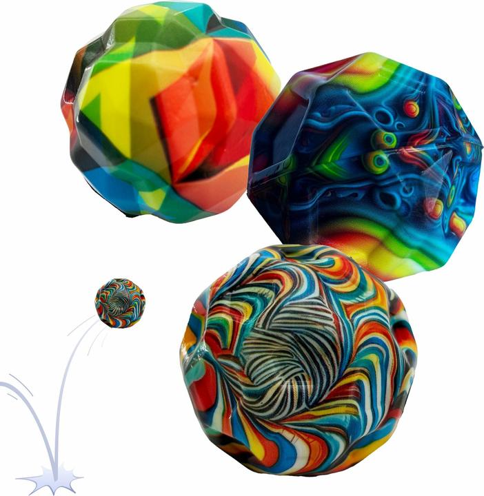 Actual product image Schildkröt High Bounce Balls, set of 3, diameter: 63 mm, made of high density foam, various colours