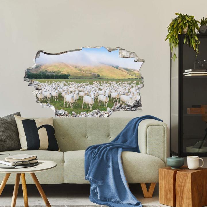 Produktbild Trenddeko 3D - Schafherde in Neuseeland (40 x 24 cm)