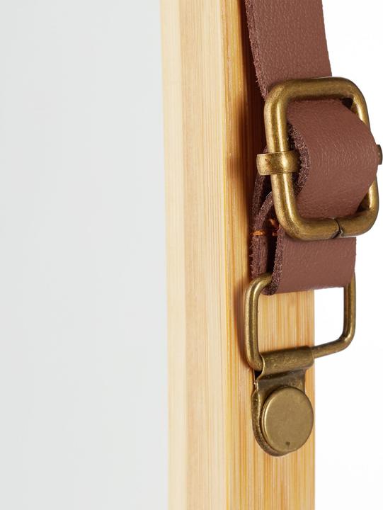 Actual product image Relaxdays Oval Hanging Mirror with Strap (43.5 x 1.5 x 76.5 cm)