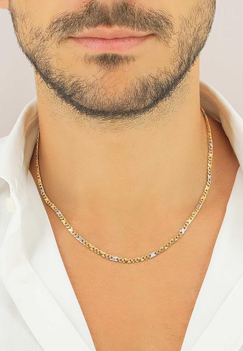 Actual product image Muau Chain of 8 (750, White gold, 18K yellow gold, 42 cm)