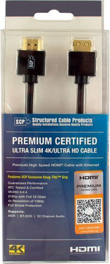 Produktbild SCP 991UHD-2.5M, 2,5 m, Audio Return Channel (ARC), Schwarz (2.50 m, HDMI)