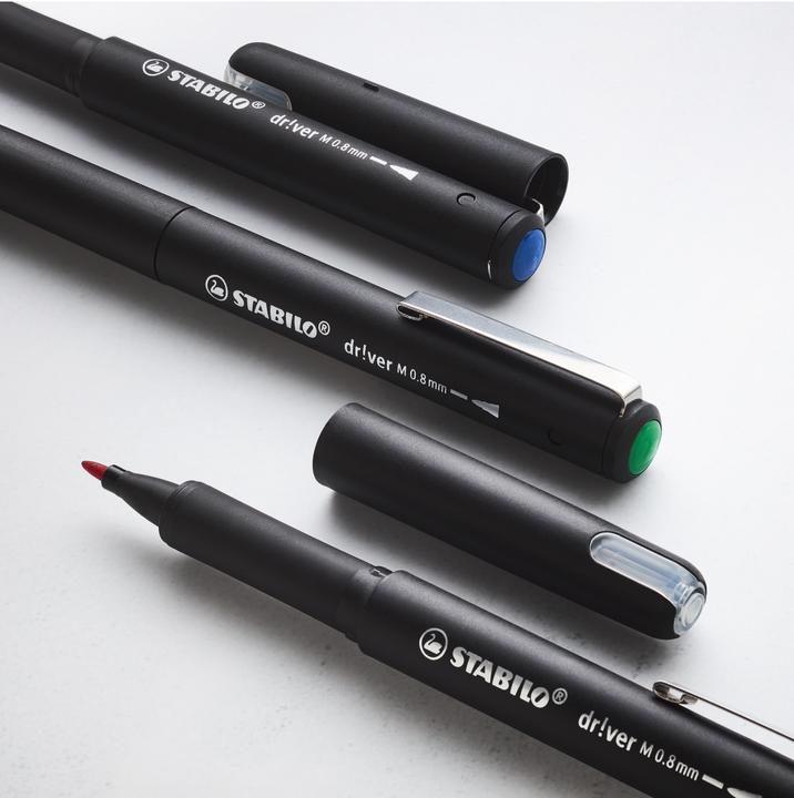 Produktbild STABILO Driver Medium 0.8mm Schwarz (Schwarz, 1 x)
