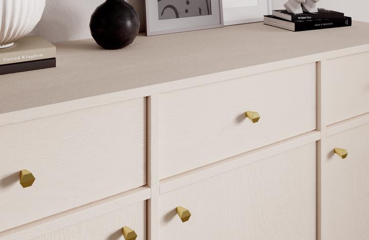 Actual product image ADRK Furniture Tili 3D 3S chest of drawers (124.5 x 41 x 95 cm)