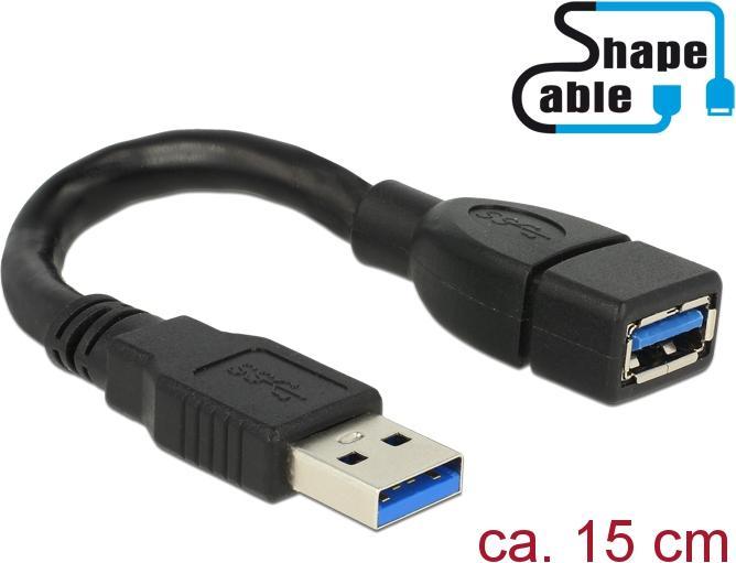 Image du produit Delock USB ShapeCable (0.15 m, USB 3.0)