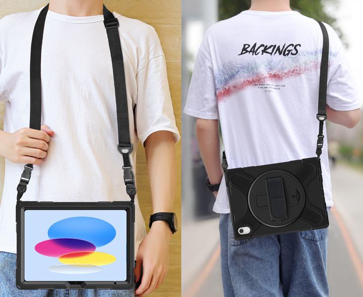 Produktbild DLH Reinforced Case With Shoulder Strap Rotating Handle And Stand (Ipad 10)