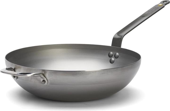 Produktbild de Buyer Wok abgerundeter mit Gegengriff 32 cm (32 cm, Wok Pfanne, Stahl)