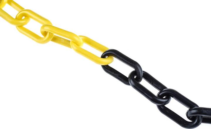 Produktbild Rs Pro Kunststoff-Kette 8mm, schwarz/gelb (25 m)