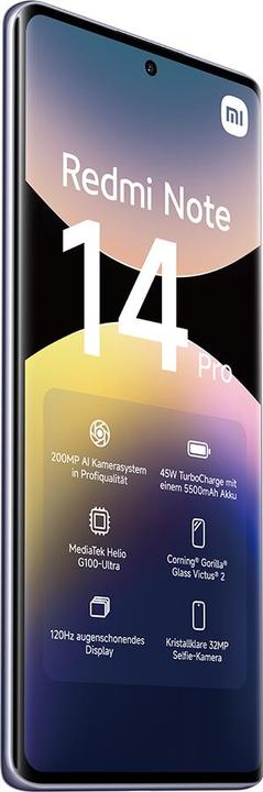 Actual product image Xiaomi Redmi Note 14 Pro (512 GB, Aurora Purple, 6.67", 200 Mpx)