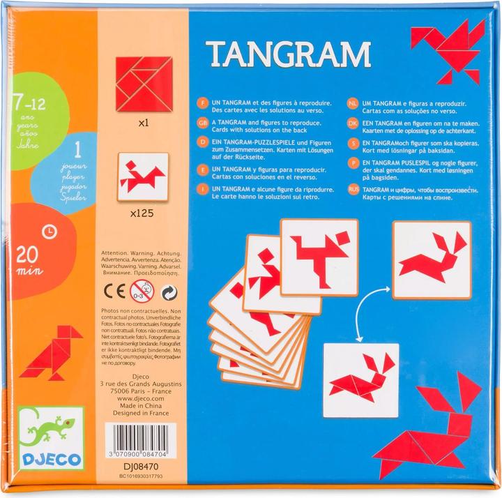 Actual product image Djeco Tangram (125 pieces)