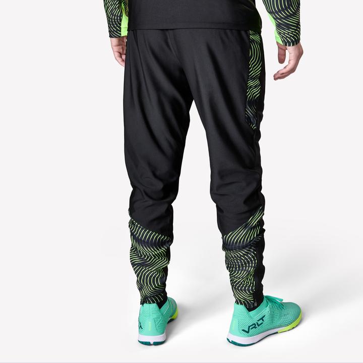 Produktbild Kipsta Damen/Herren Fussball Trainingshose - VIRALTO Wave schwarz/neongelb (W32/L33)