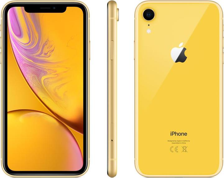 Actual product image Apple iPhone XR (64 GB, Yellow, 6.10", SIM + eSIM, 12 Mpx, 4G)