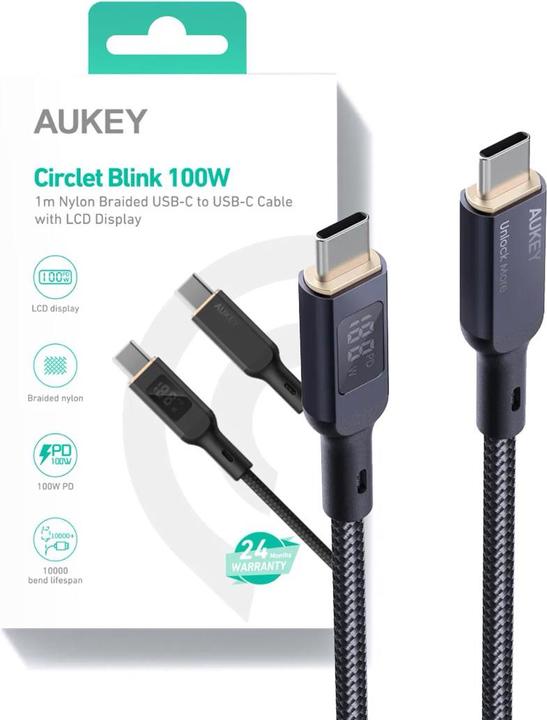 Produktbild Aukey USB C – USB C (1.80 m, USB 2.0)