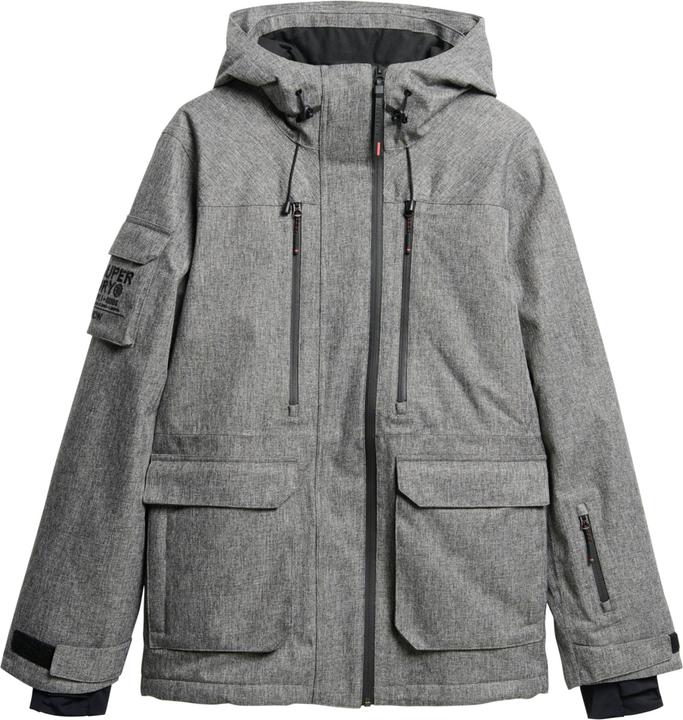 Superdry SKI PEAK RESCUE JACKET Heren Wintersportjas - Dark Grey Marl - Maat 2XL (XXL)