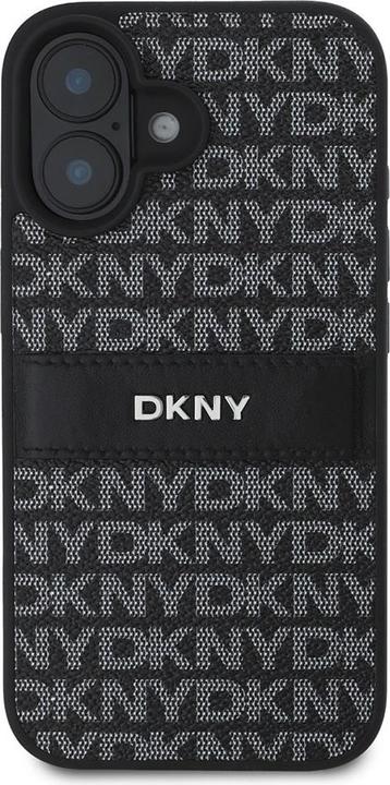 Actual product image DKNY DKHCP16SPRTHSLK iPhone 16 6.1" czarny/black hardcase Texture Pattern Tonal Stripe (Apple iPhone 16)