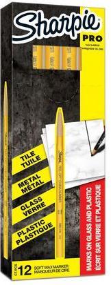 Actual product image Sharpie Marker pen, yellow, wax, fine, 12 pieces (Yellow, 12 x)