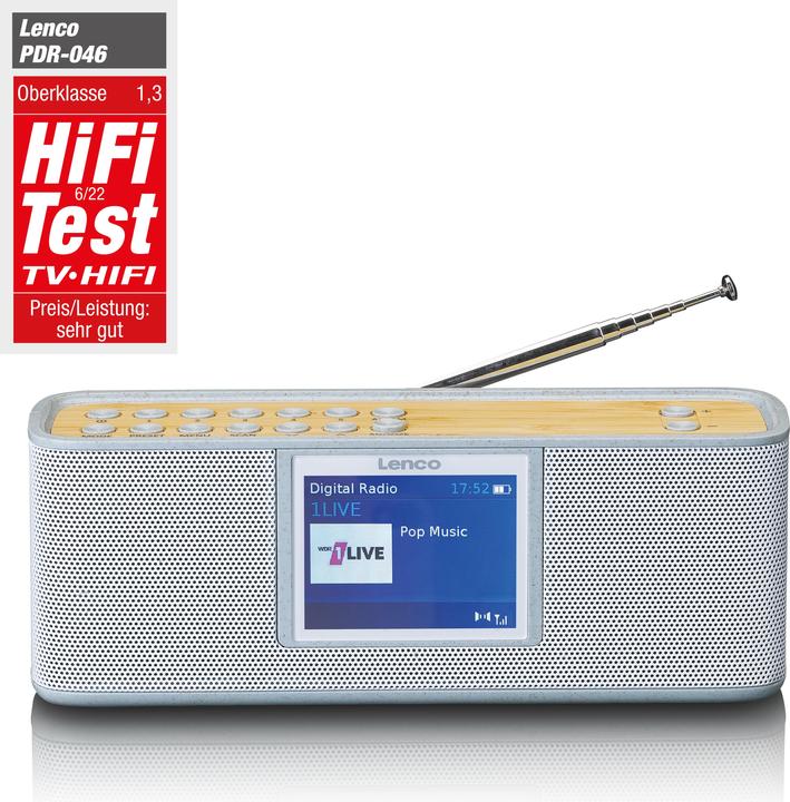 Image du produit Lenco PDR-046GY (DAB+ DAB, FM, Bluetooth)