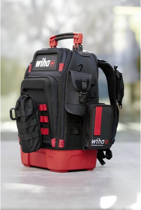 Actual product image Wiha Electrician's tool rucksack 27 pce electrician's basic equipment sturdy stand-up base laptop (28 pieces)