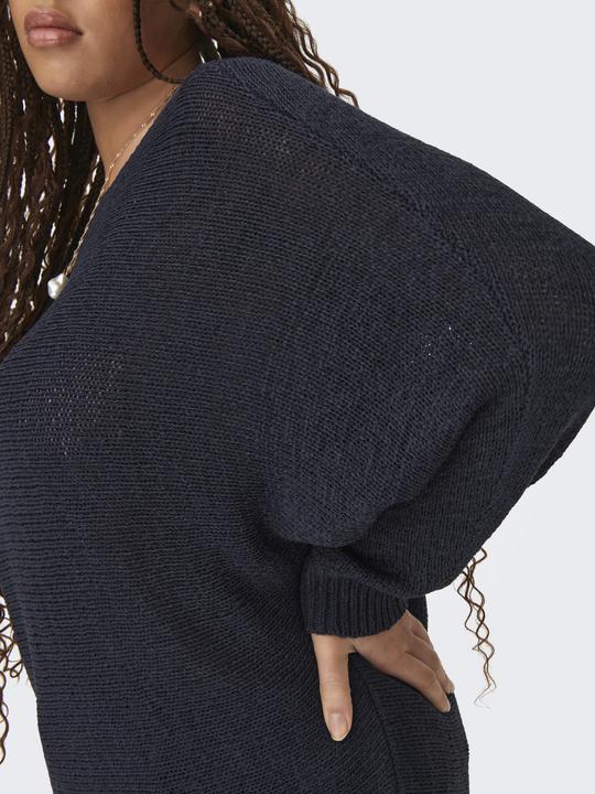 Actual product image Only Knit Fit Round Neck Plus Ribbed Cuffs Pullover Knitted Jumper (S)