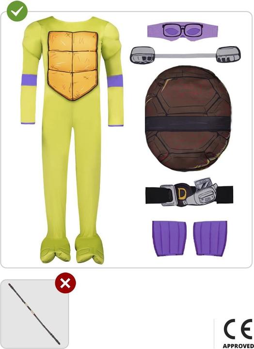 Produktbild Metamorph Teenage Mutant Ninja Turtles – Donatello Kostüm für Kinder (122, 128, 125 B)