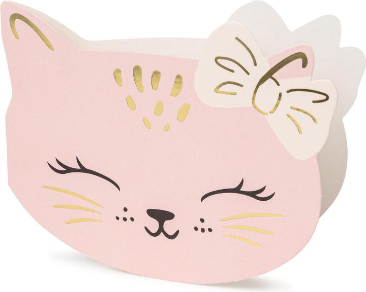Produktbild Partydeco Einladungskarte Katze (6 Stk.)