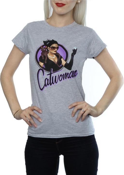 Actual product image Universal Textiles Womens/Ladies Catwoman Heather T-Shirt (XS)