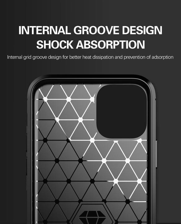 Produktbild Cadorabo TPU Ultra Slim carbon edelstahl Kombi Cover (Apple iPhone 11 Pro Max)