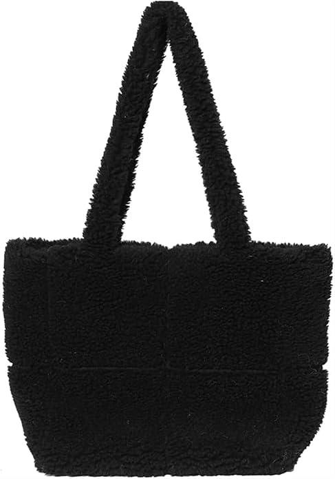 Only-Bags.Store Borsa a tracolla chic in pelliccia sintetica - versatile e leggera, perfetta per il lavoro o il