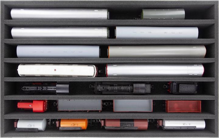 Actual product image Feldherr EB21SET - Euro container for model railways, locomotives and vehicles - 7 bars for H0 gauge - s (Plastic)