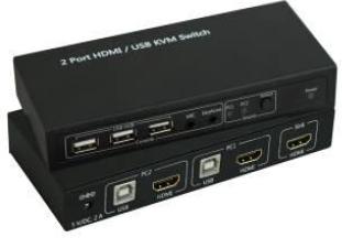 Actual product image MicroConnect MC-HDMI-USBKVM Keyboard/Video/Mouse (KVM) Switch Black