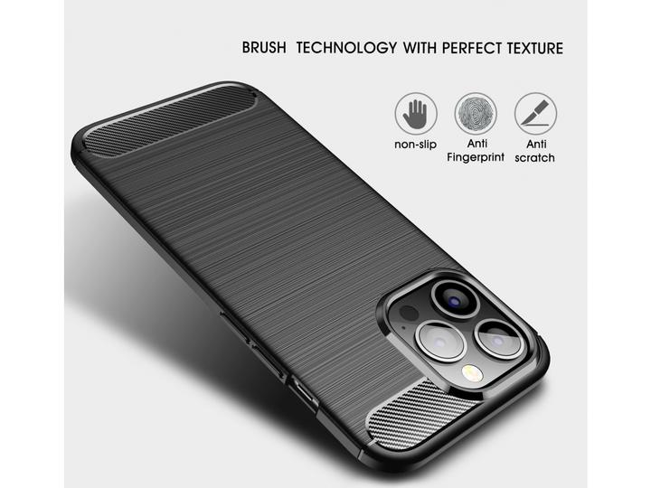 Immagine prodotto Screenguard Custodia Apple iPhone 13 Pro Max Carbon Brushed Soft TPU (Apple iPhone 13 Pro Max)
