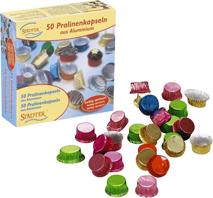 Produktbild Städter 50 Pralinenkapseln aus Aluminium, farblich assortiert (2.50 cm)