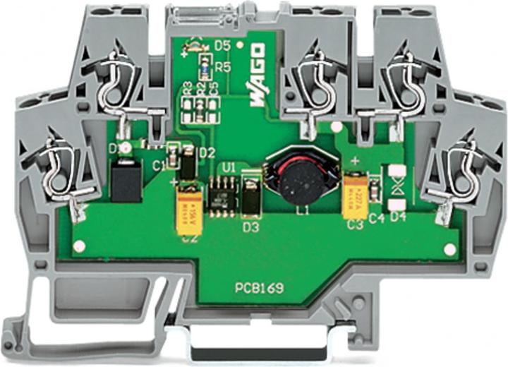 Immagine prodotto Wago Convertitore DC/DC 24V/12V, 0,5A f.TS35 859-805 Tipo di tensione di alimentazione DC, 1° tensione
