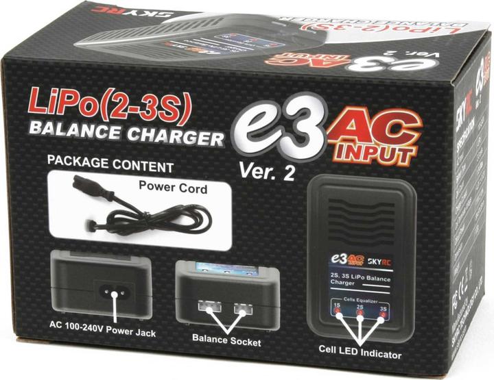 Produktbild SkyRC ladegerät e3 lipo 2-3s 1,2a