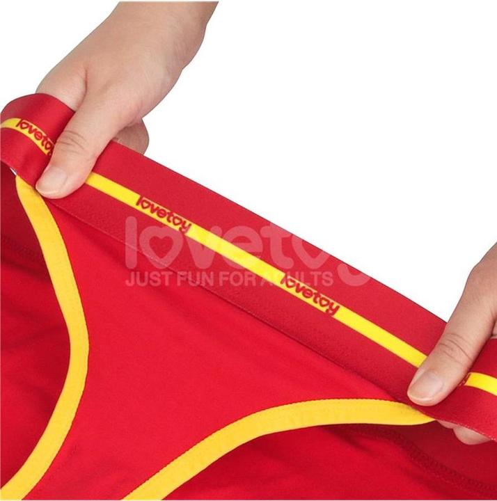 Actual product image Lovetoy Printed Vibrating Sexy Panties "Fuck Hard" (L, XL)