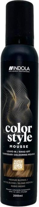 Produktbild Indola Color Style Mousse Mittelblond 200 ml (Blond)