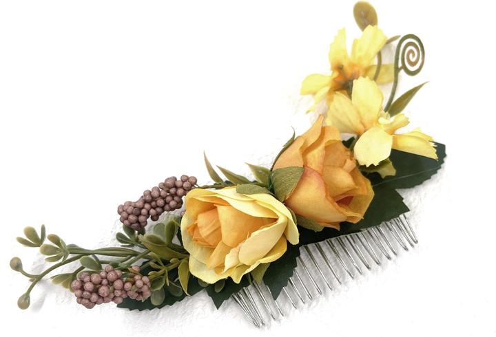 Produktbild Activity Board Modellierung Stoff Blume Haar Kamm elegant Bräute Kopfschmuck Platten Haarschmuck
