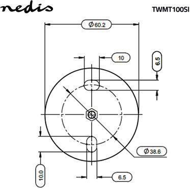 Produktbild Nedis TWMT100SI Halterung Weiss Grau (TWMT100SI)