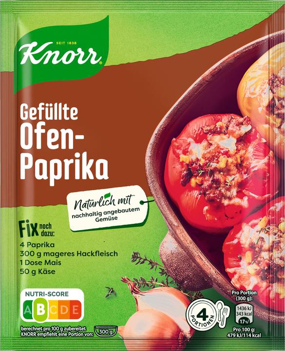 Produktbild Knorr Fixgefüllte Ofen-Paprika (43 g)