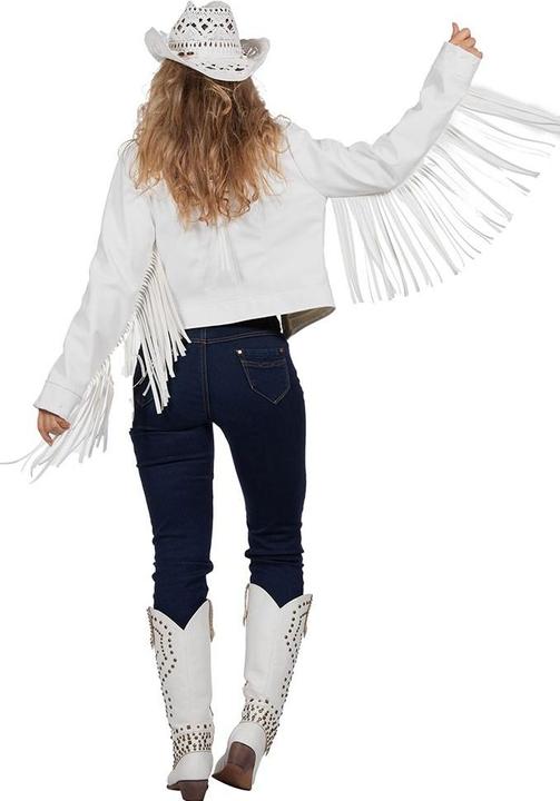 Actual product image Wilbers Ladies festival jacket with fringes, white (44)