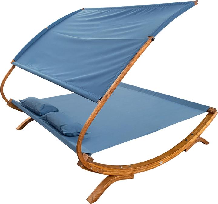 Actual product image Axi Mallorca Double Bed with Parasol Blue (200 cm)