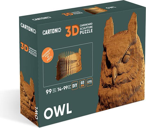 Produktbild Cartonic Eule - 3D Modell aus Karton