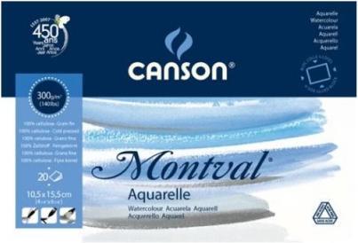 Produktbild Canson Aquarellblock Montval (19 x 24 cm, Speziallineatur, Harter Einband)