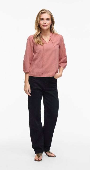 Image du produit Vila VIPETRA Split Neck Oberteil mit 3/4-Ärmeln (40)