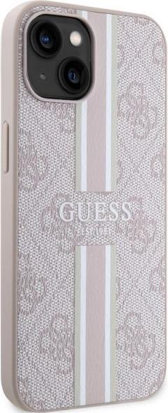 Immagine prodotto Guess GUHMP15SP4RPSP Custodia rigida per iPhone 15 / 14 / 13 6.1" różowy/rosa 4G a strisce stampate (Apple iPhone 15)