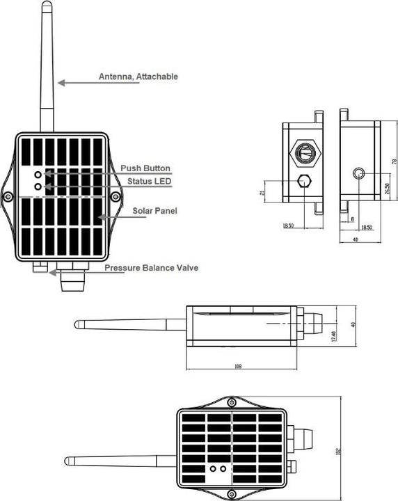 Image du produit Dragino SW3L-LS DN50 G2 Capteur de débit LoRaWAN 868MHz avec solaire