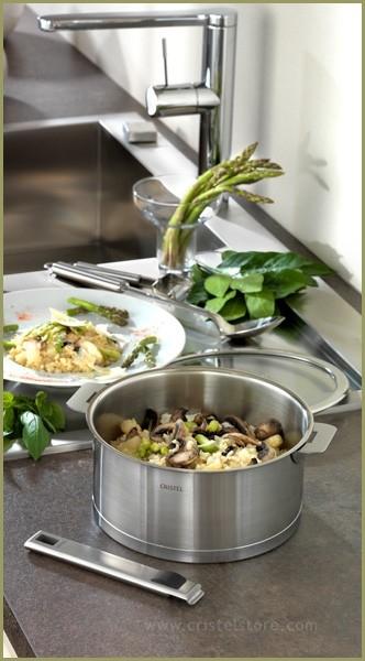 Actual product image Cristel Cristal Strate Amovible casserole Ø12cm (12 cm, Pot, Aluminium, Stainless steel)